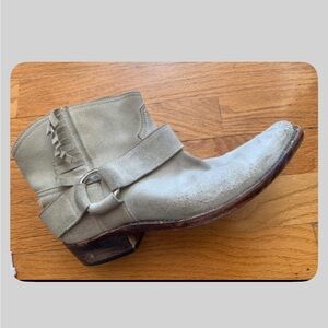 Golden Goose Rennie Cream Suede Fringe Cowboy Booties - EU 36 (US
6-6.5)